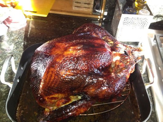 Spice Rubbed, Cider Glazed Roast Chicken