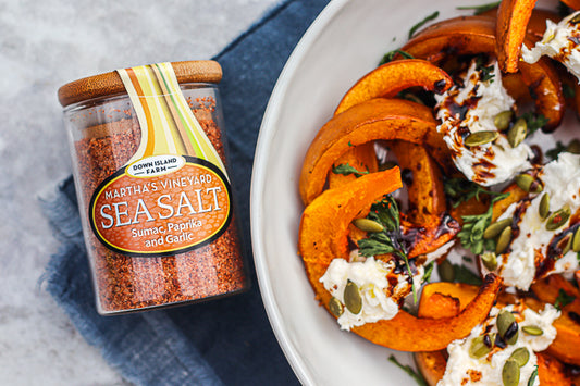 Squash Burrata Salad with Sumac, Paprika, and Garlic Sea Salt